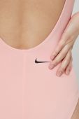 Суцільний купальник Nike Multi Logo колір рожевий м'яка чашечка