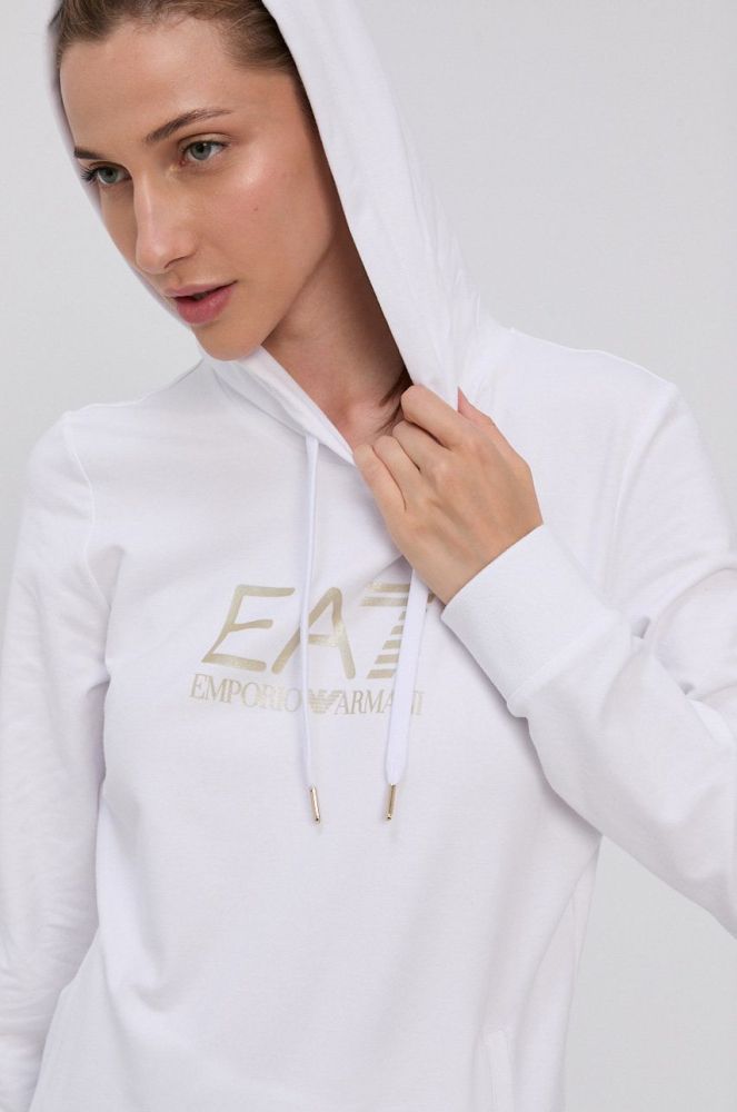 Кофта EA7 Emporio Armani жіноча колір білий гладка (1589644)