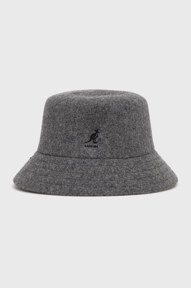 Вовняний капелюх Kangol колір сірий вовна K3191ST.FL034-FL034