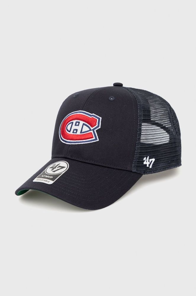 Кепка 47brand Montreal Canadiens колір синій з аплікацією