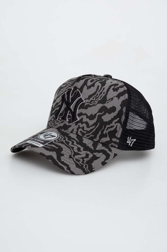 Кепка 47brand MLB New York Yankees колір сірий з аплікацією (3599580)