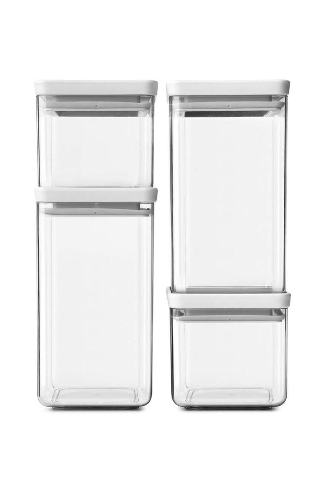 Набір контейнерів для зберігання з кришками Brabantia Tasty+ 4-pack колір сірий