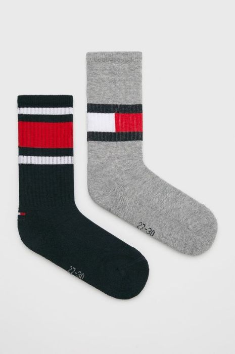 Tommy Hilfiger - Дитячі шкарпетки (2-pack) колір сірий (1744674)
