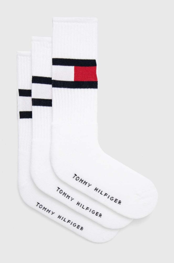 Шкарпетки Tommy Hilfiger 3-pack чоловічі колір білий