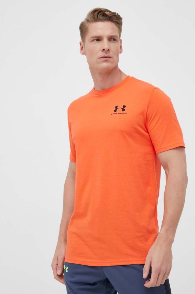 Футболка Under Armour чоловіча колір помаранчевий однотонна 1326799-439