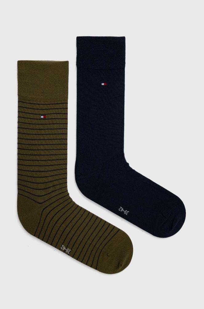 Шкарпетки Tommy Hilfiger 2-pack чоловічі колір зелений (3511180)