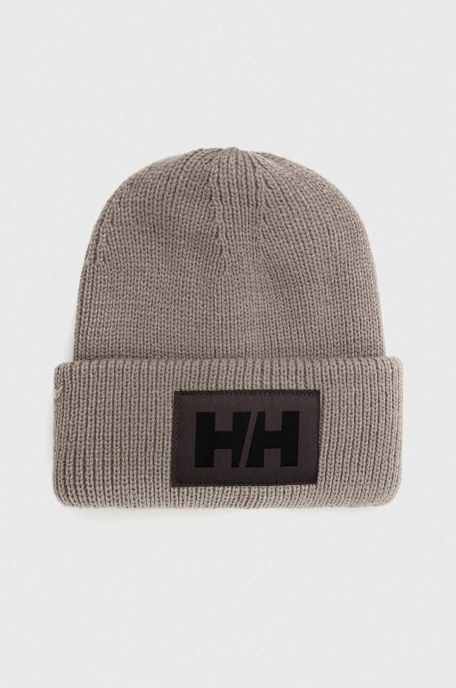 Шапка Helly Hansen колір помаранчевий з товстого трикотажу
