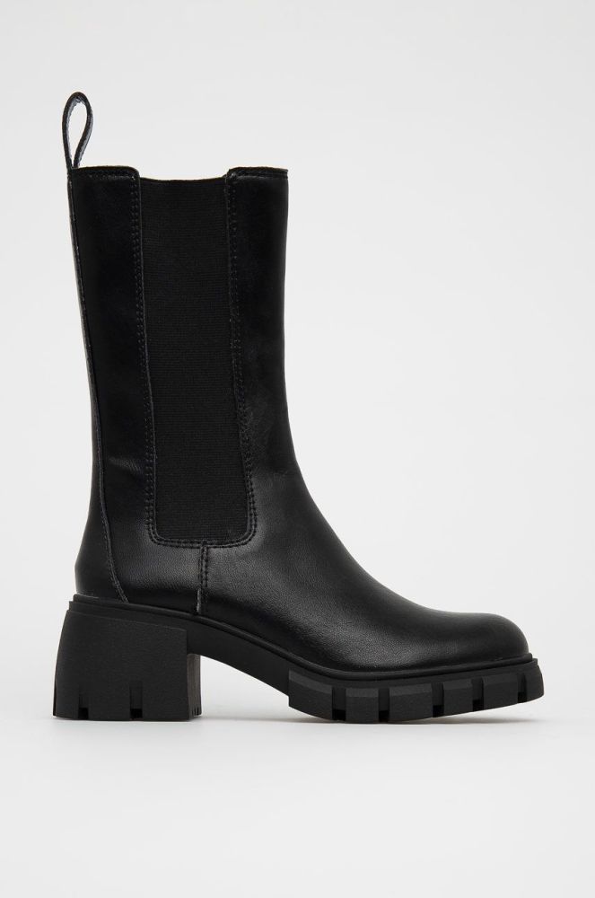 Чоботи Steve Madden жіночі колір чорний на платформі