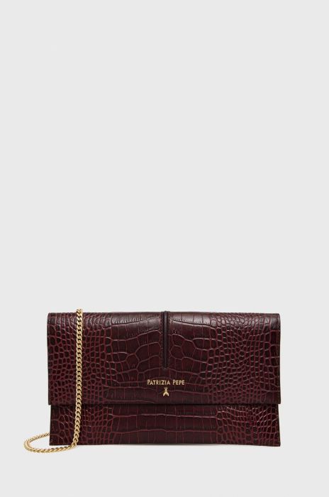 Шкіряна сумочка Patrizia Pepe колір фіолетовий (1913816)