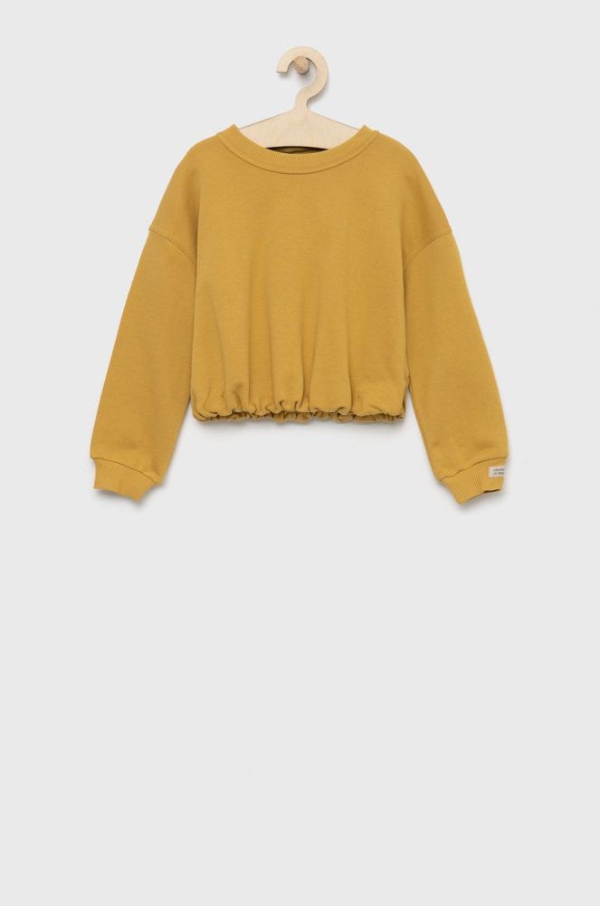 Дитяча кофта United Colors of Benetton колір жовтий однотонна (2710947)