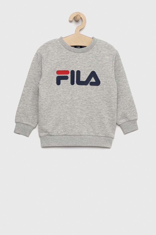 Дитяча кофта Fila колір сірий меланж