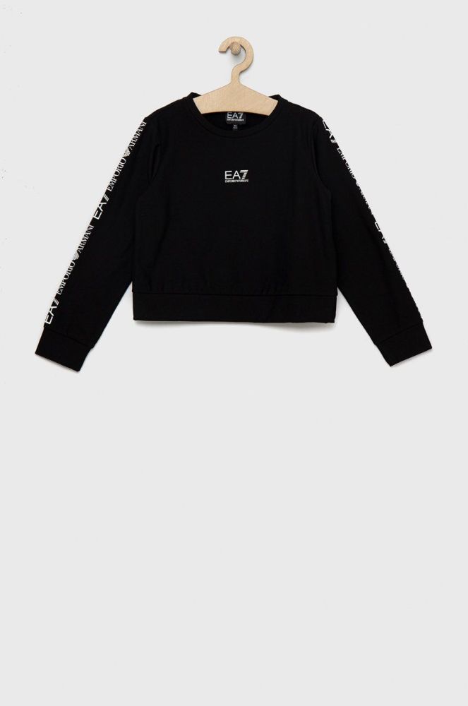 Дитяча кофта EA7 Emporio Armani колір чорний