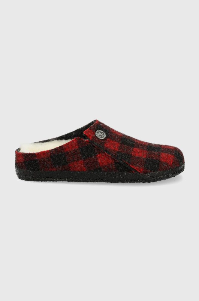 Вовняні дитячі тапочки Birkenstock колір червоний Narrow Width