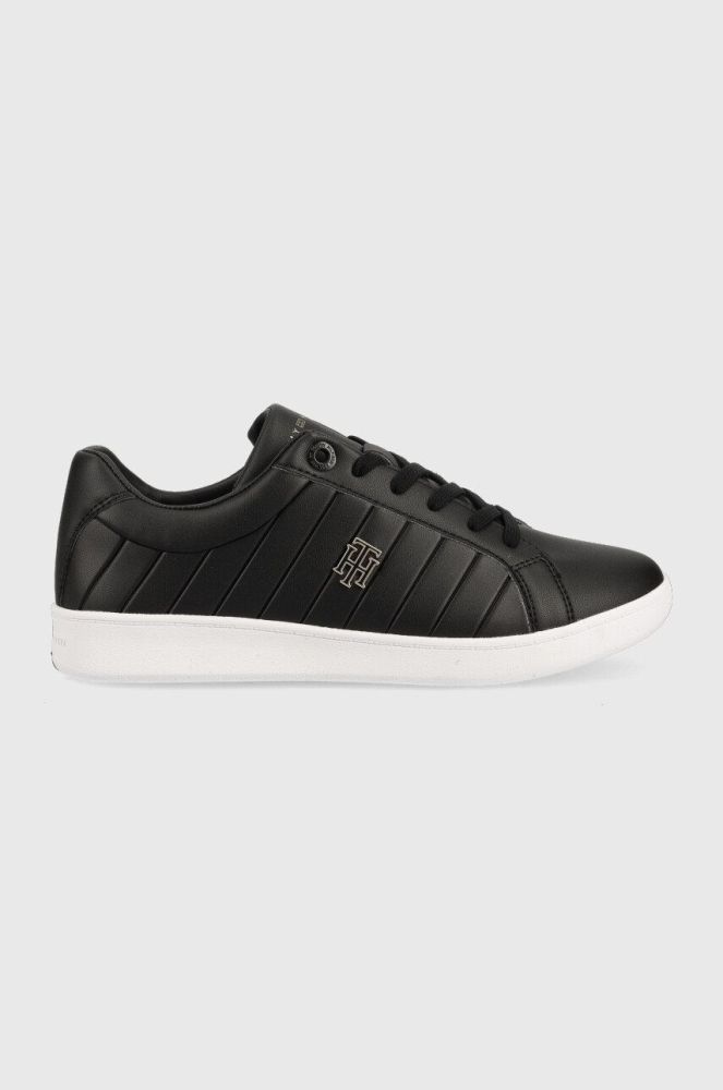 Кросівки Tommy Hilfiger Th Bio Court Sneaker Classic колір чорний