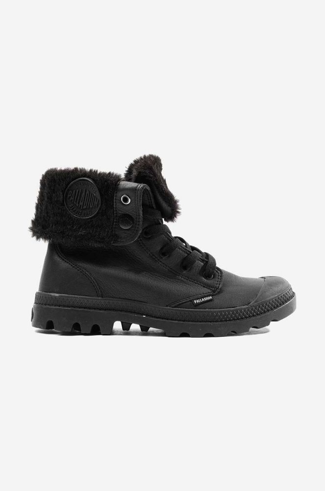 Шкіряні черевики Palladium Baggy NBK WL жіночі колір чорний злегка утеплена