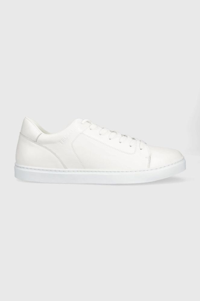 Шкіряні кросівки Trussardi Perlite Cupsole колір білий 77A00465 9Y099998