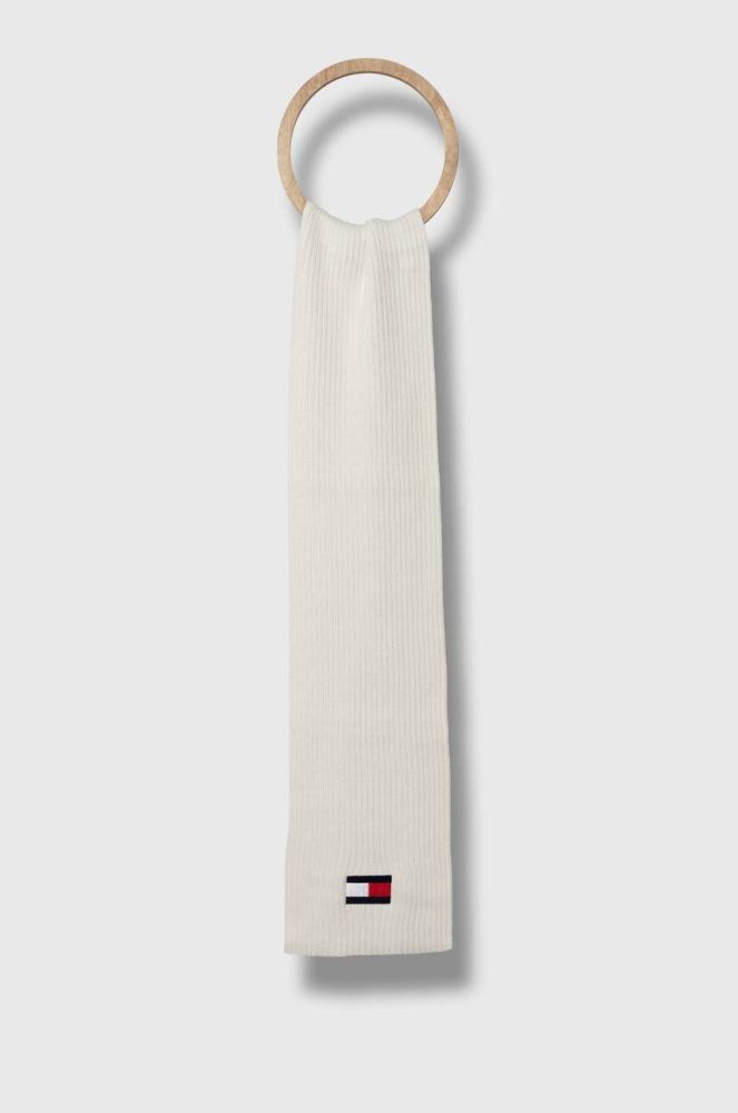 Дитячий шарф Tommy Hilfiger колір чорний з аплікацією