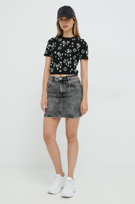 Джинсова спідниця Miss Sixty колір сірий mini пряма