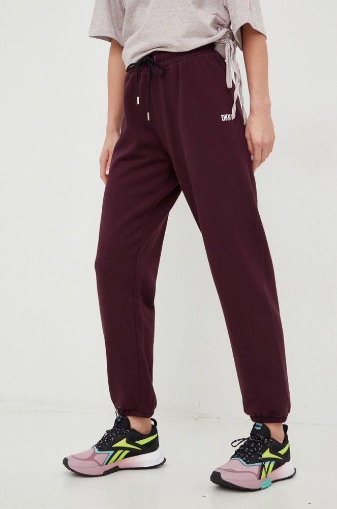 Спортивні штани Dkny колір фіолетовий однотонні