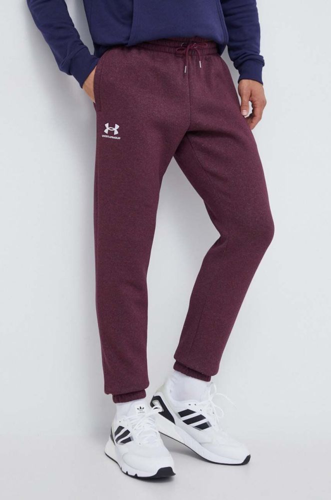 Спортивні штани Under Armour колір бордовий однотонні (3616816)