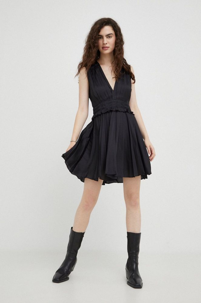 Сукня The Kooples колір чорний mini розкльошена (2644569)