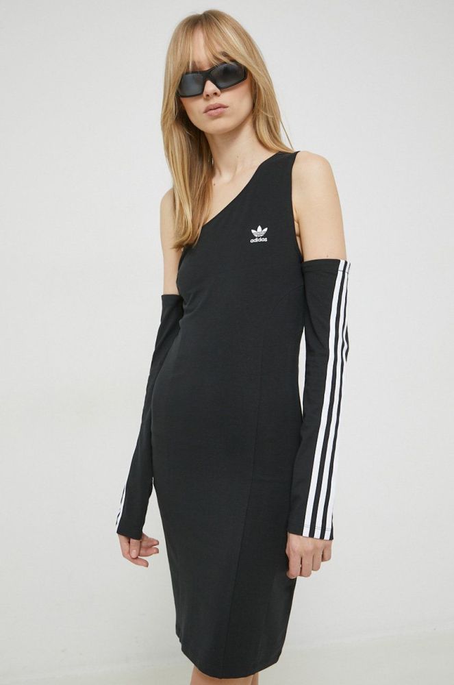Сукня adidas Originals колір чорний mini облягаюча (2886913)