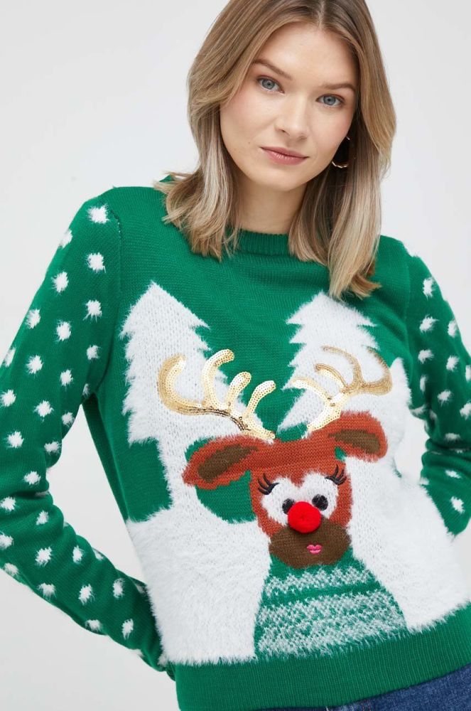 Светр Vero Moda жіночий колір зелений (2841087)
