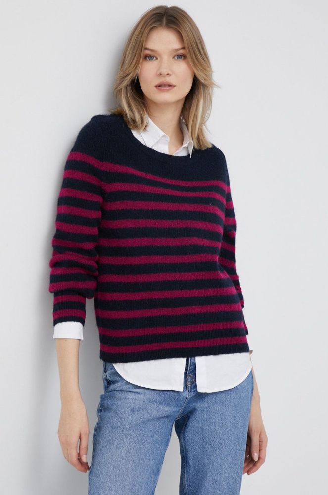 Светр з домішкою вовни Tommy Hilfiger жіночий колір синій