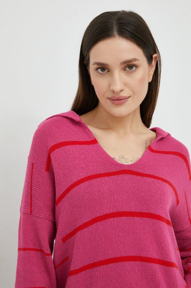 Светр United Colors of Benetton жіночий колір рожевий легкий