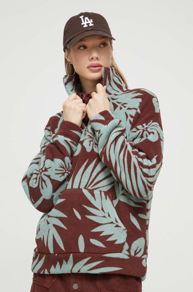 Кофта Roxy жіноча колір коричневий візерунок