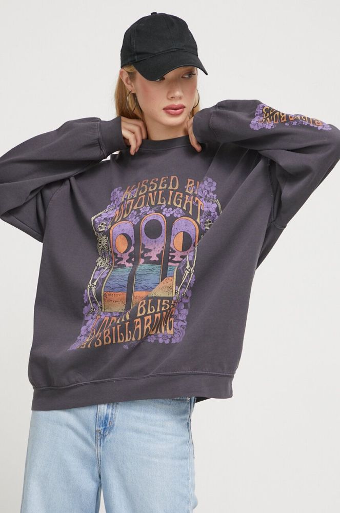 Кофта Billabong жіноча колір сірий візерунок