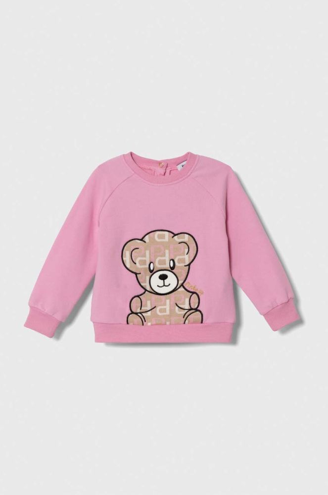 Дитяча кофта Pinko Up колір рожевий з аплікацією (3644683)