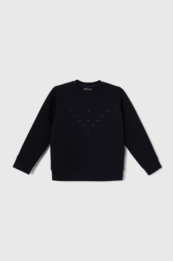 Дитяча кофта Emporio Armani колір синій з аплікацією (3461805)