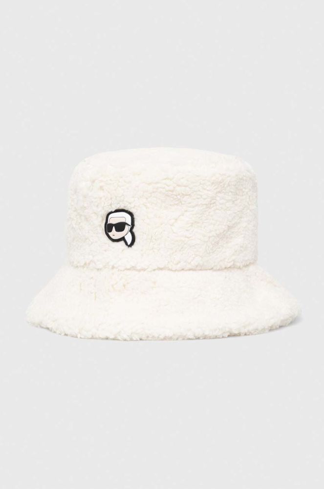 Капелюх Karl Lagerfeld колір бежевий
