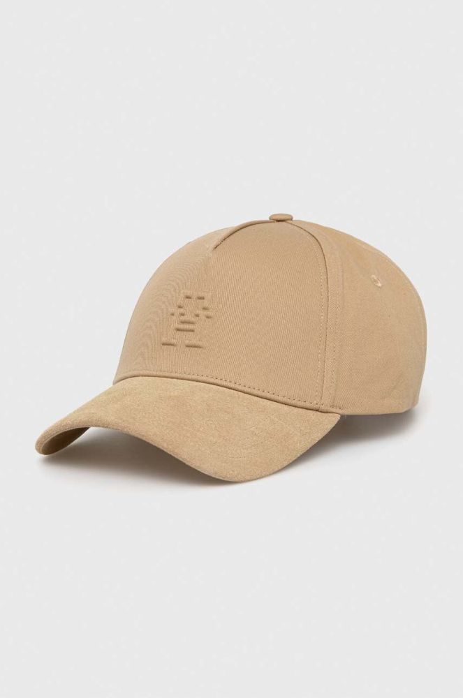 Бавовняна бейсболка Tommy Hilfiger колір бежевий однотонна (3259880)
