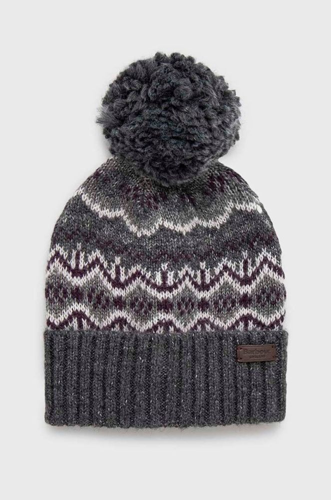 Шапка Barbour колір сірий (3574482)