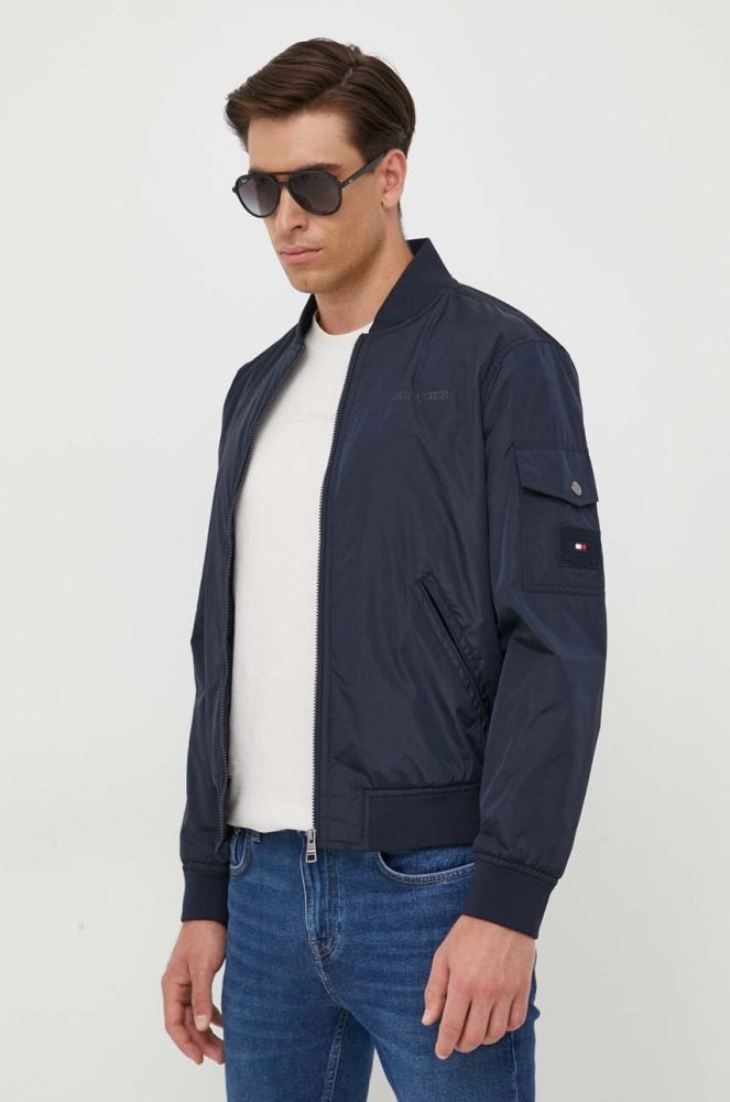 Куртка-бомбер Tommy Hilfiger колір синій перехідна