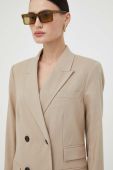 Піджак Bruuns Bazaar колір бежевий двобортний