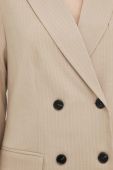 Піджак Bruuns Bazaar колір бежевий двобортний