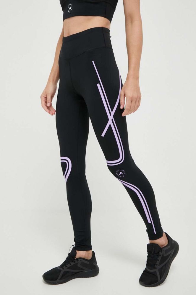 Легінси для бігу adidas by Stella McCartney TruePace колір чорний візерунок (3549151)