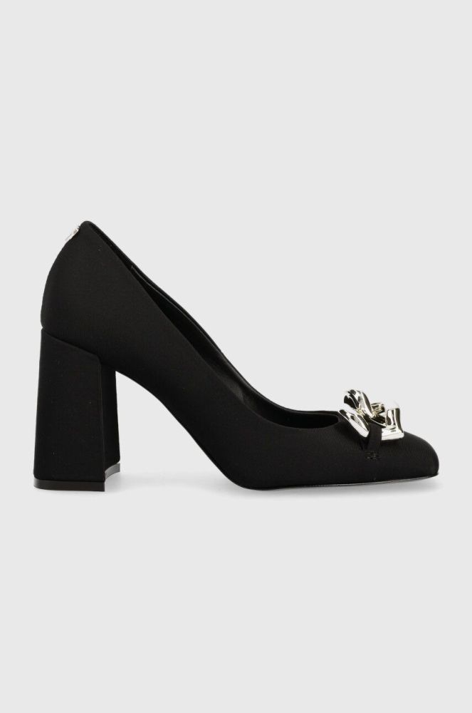 Туфлі Love Moschino колір чорний каблук блок JA10209G1HIM0000
