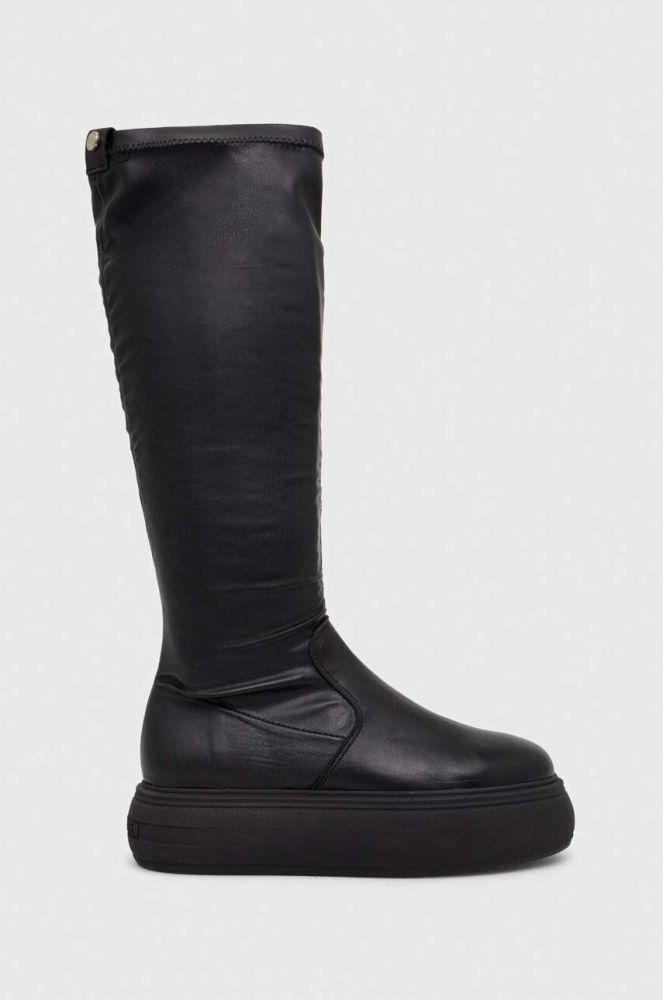 Чоботи Steve Madden Heavenly жіночі колір чорний на платформі злегка утеплена SM11002725