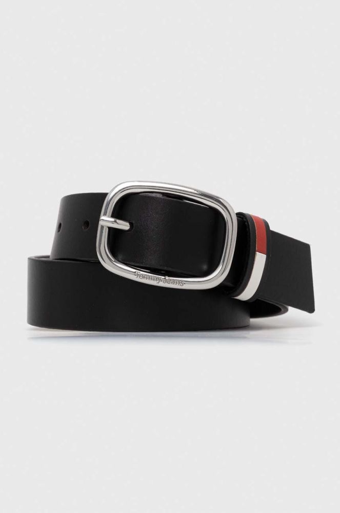 Шкіряний ремінь Tommy Jeans жіночий колір чорний (3269035)