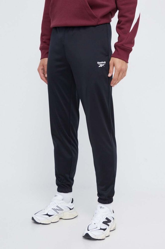 Спортивні штани Reebok колір чорний однотонні (3558538)