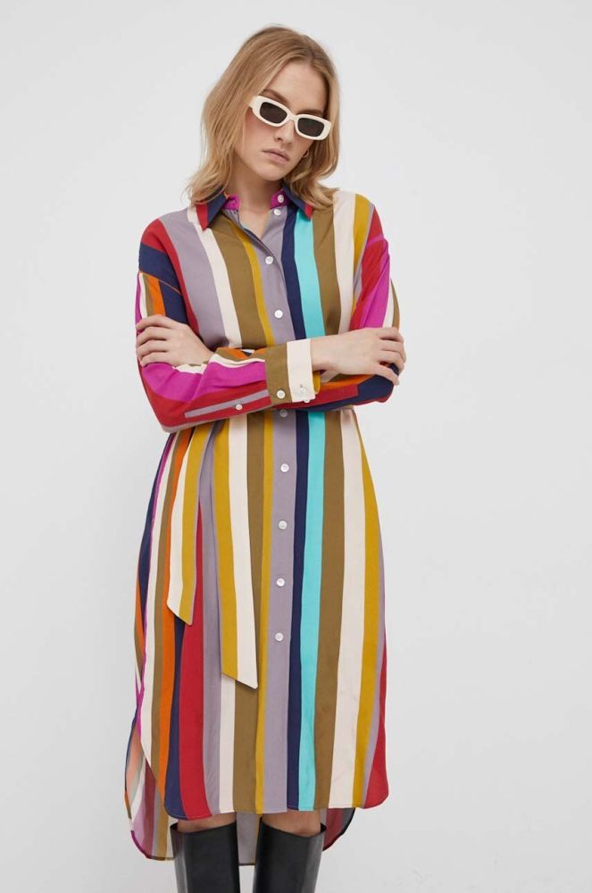 Сукня Seidensticker midi oversize колір барвистий