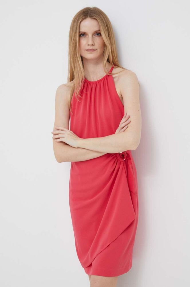 Сукня Dkny колір рожевий mini пряма