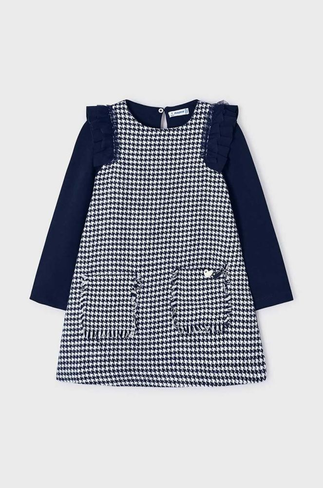 Дитяча сукня Mayoral колір синій mini розкльошена (3431424)