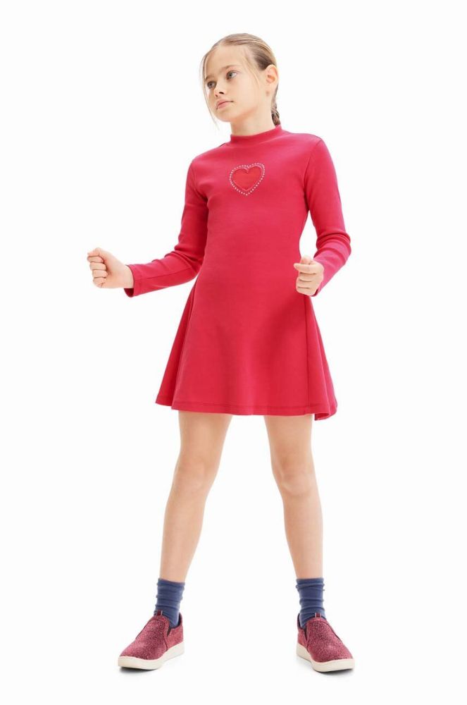 Дитяча сукня Desigual колір фіолетовий mini розкльошена (3455205)