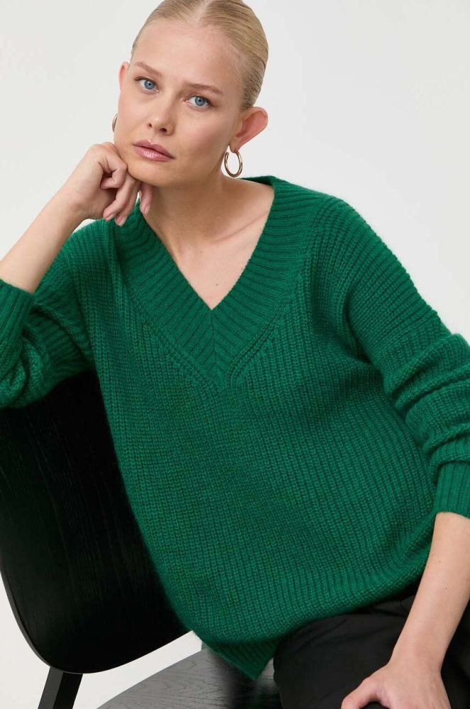 Светр з домішкою вовни Weekend Max Mara жіночий колір зелений