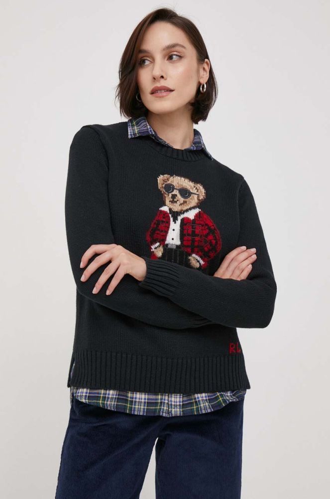 Бавовняний светр Polo Ralph Lauren колір чорний (3645606)